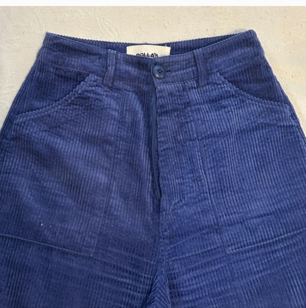 Rolla's Francoise Corduroy Pants In Electric Blue Size 6 - Picture 13 of 14